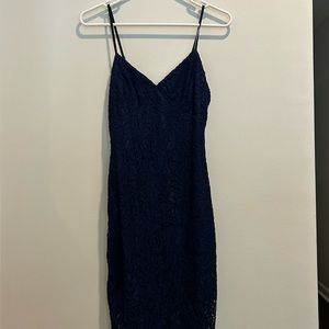 Small navy lace mini dress